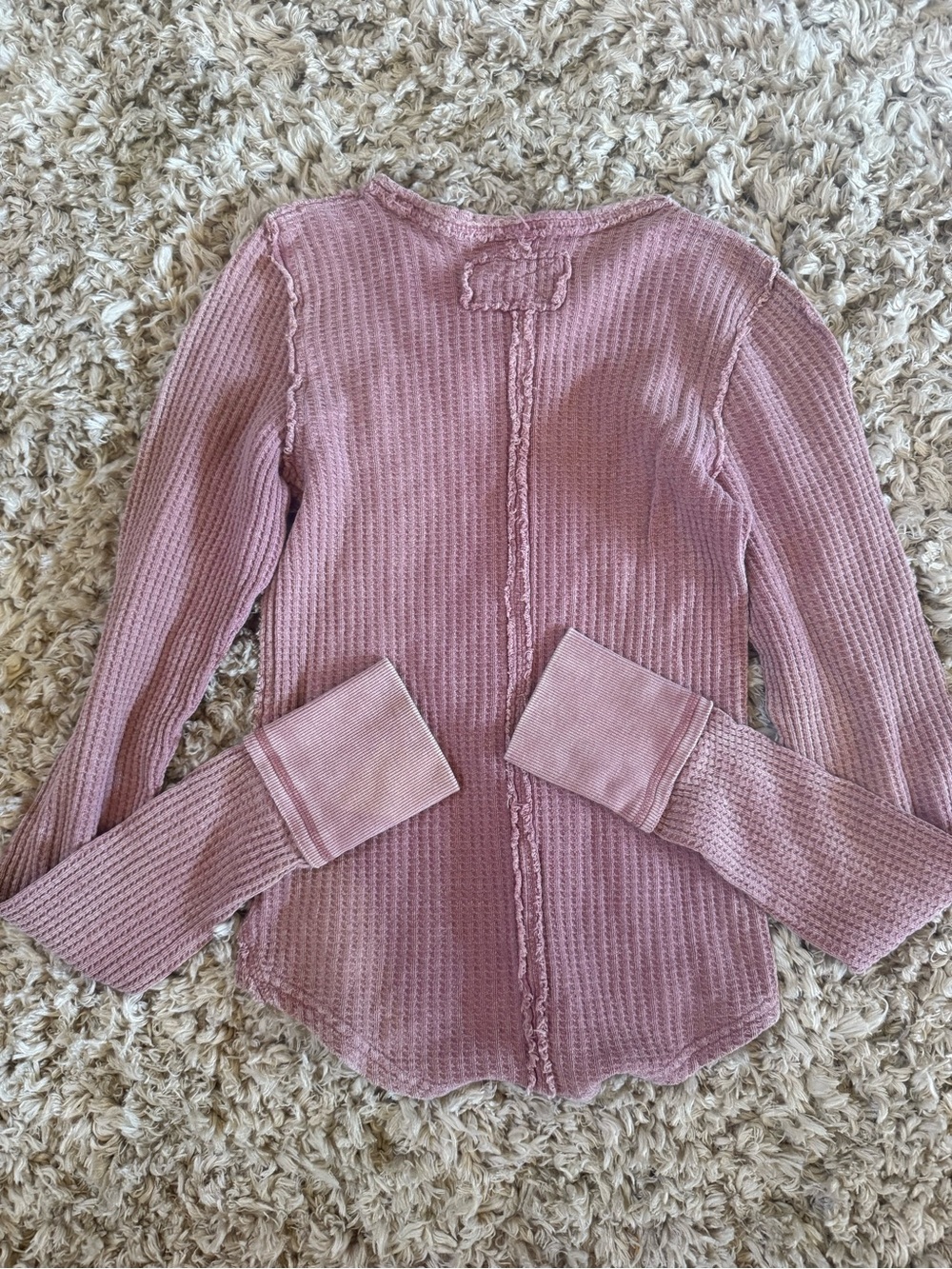 We The Free Ribbed Scoop-Neck Sweater in Dusty Rose - Picture 3 of 4